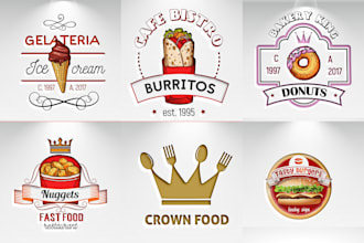 fast food, cafe, BBQ, chef restaurant logo in 24 hours