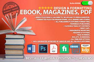 format ebook, magazines, PDF and manual with graphics