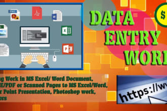 do all sorts of data entry work