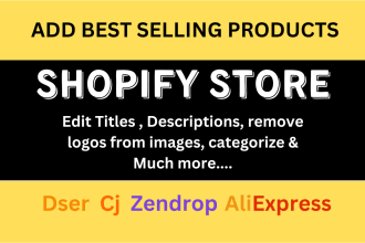 add winning products to shopify store