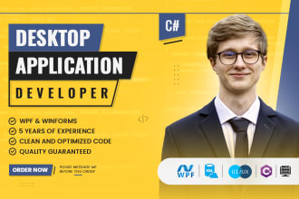 develop wpf, winforms desktop app using c sharp
