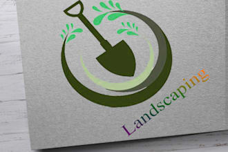 do awesome outstanding landscaping and tree logo for your websites business
