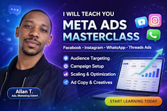 teach facebook ads marketing from beginner to advanced