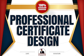 design a certificate, diploma certificate, award certificate