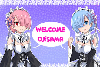 make oc fan art and japan pop style cheap and fast