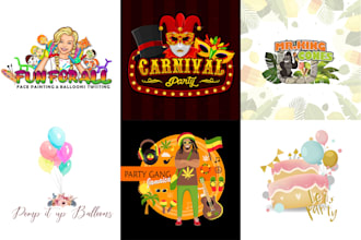 design party birthday cultural festival logo for you events