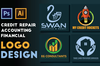 design credit repair accounting, business and financial logo