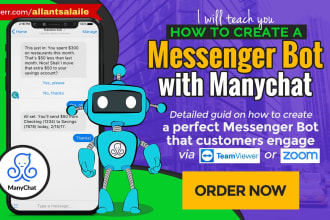 teach you manychat messenger bot building