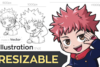 draw a resizable chibi character