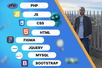 develop a professional website using html,css,php,javascript or laravel