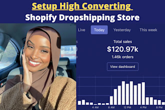build high converting shopify dropshipping store or shopify website