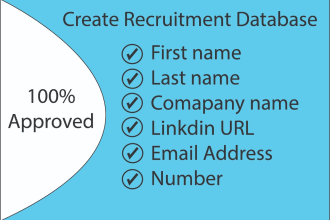 create database of recruitment, lead generation
