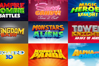 design 3d cool font logo in 12 hours