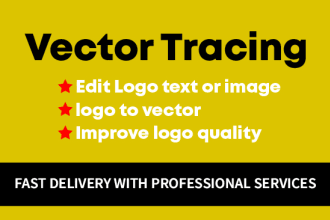 duplicate, copy, recreate, revamp or edit logo to vector