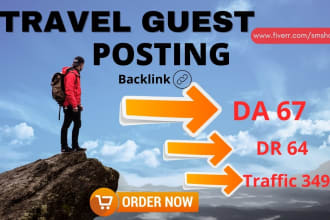 write and publish travel guest posting SEO backlink