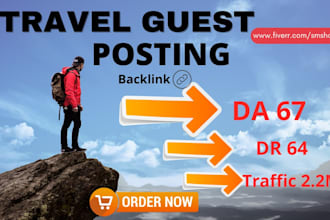 write and publish travel guest posting SEO backlink