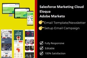 develop responsive editable email template for salesforce