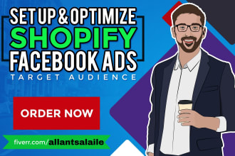setup and manage your shopify facebook, instagram ads campaign for your business