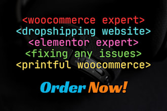 do elementor woocommerce fix, dropshipping, printful website