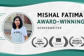 write industry standard screenplay for your film and TV