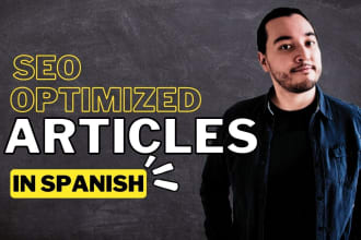 write SEO optimized blog, general topic, articles in spanish