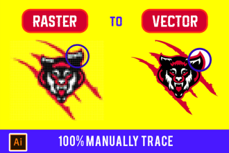 do raster to vector tracing manually and superfast