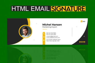 design a clickable HTML email signature