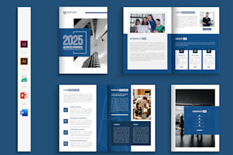 design company profile, annual report, handbook, handout