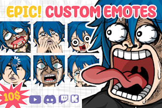 create custom twitch emotes, chibi emotes for stream
