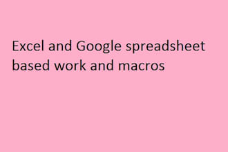 do excel and spreadsheet work