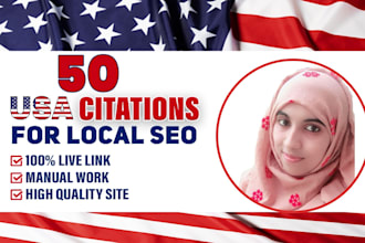 build 50 local citations for usa