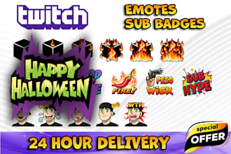 design twitch emotes and twitch sub badges