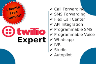 create twilio app and integrate twilio API