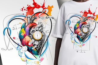draw unique clothing designs custom artwork for your brand
