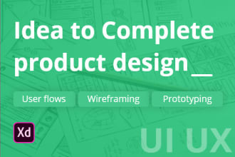 create user flows, wireframe mockups, interactive prototyping from your idea