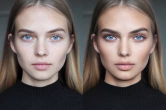 do photo portrait retouch, edit picture, beautify face
