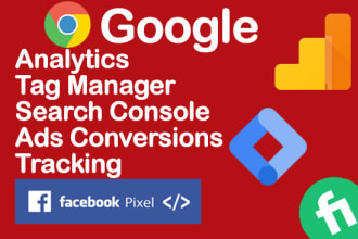 Setup Google Analytics，标记管理器，广告转换，Facebook像素