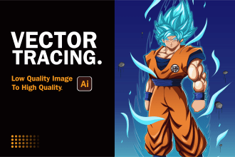 manual vector tracing, face to vector, redraw recreate logo or business card