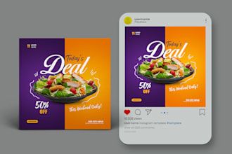 design food menu, flyer, poster and instagram ads