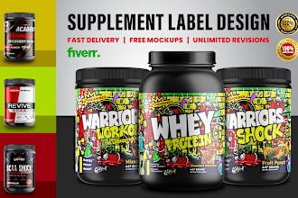 design professional supplement label for you