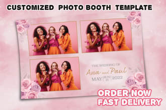 design a photo booth template with fast delivery