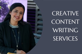 provide creative content writing services
