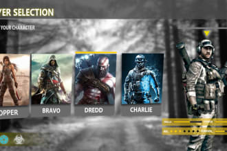 make game UI  and render designs for games