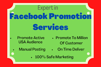 do facebook marketing promotion in USA
