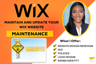 maintain, update, and maintenance your wix website