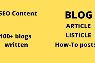 write an awesome SEO blog article