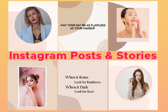 design instagram post and story templates