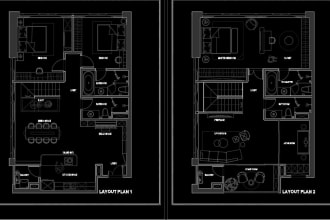 draw anything in autocad 2d, architectural, structural plans