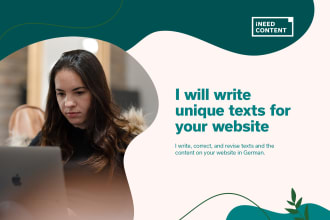 write unique texts for your website