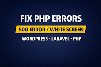 fix PHP errors, 500 error, critical error, or white screen